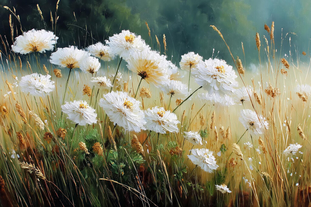 Group of white flowers Group of white flowers