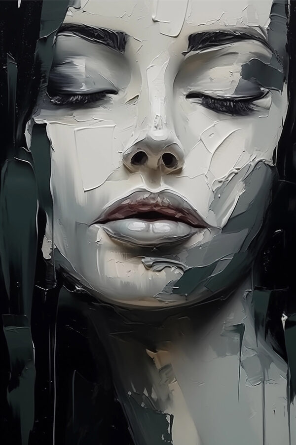Painting of a woman's face