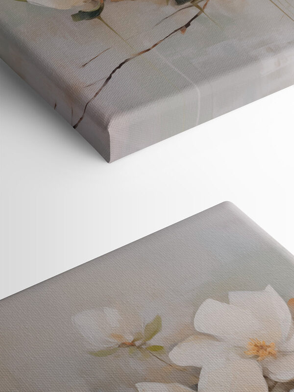 Painting of white flowers Painting of white flowers