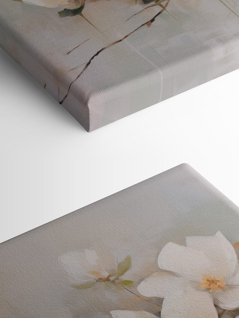 Painting of white flowers Painting of white flowers