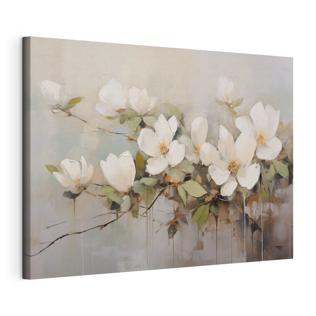 Painting of white flowers Painting of white flowers