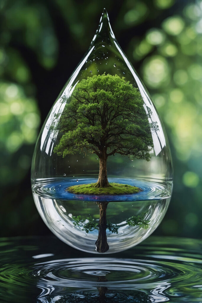 Tree in a drop of water