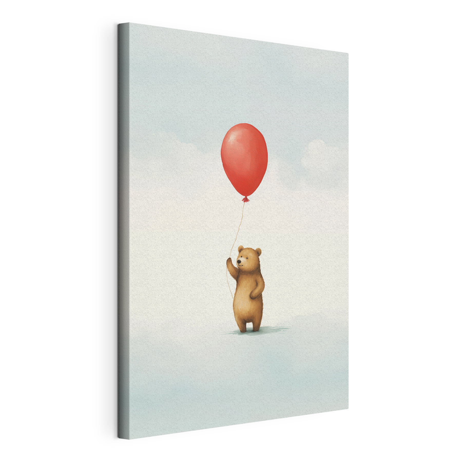 Bear holding a red balloon Bear holding a red balloon