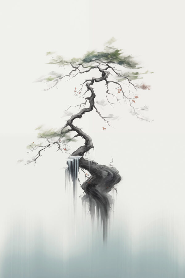 Tree with a waterfall Tree with a waterfall