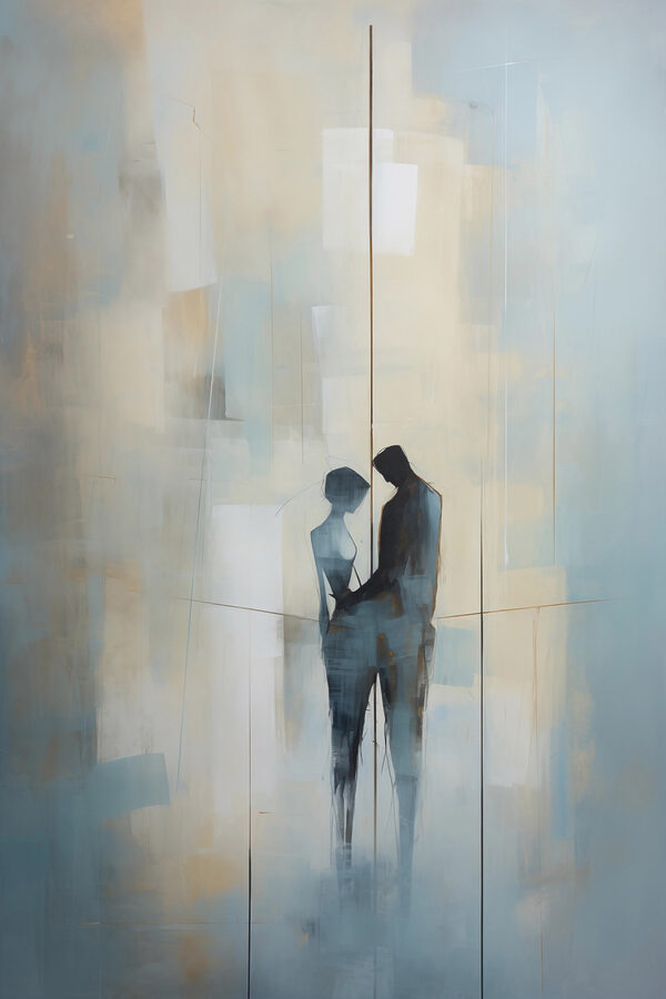 Painting of a man and woman