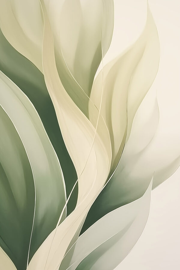 Gentle waves of green and cream