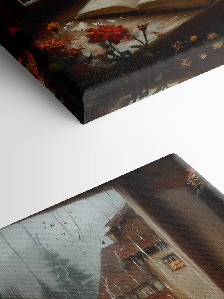 Book and candle on a window sill