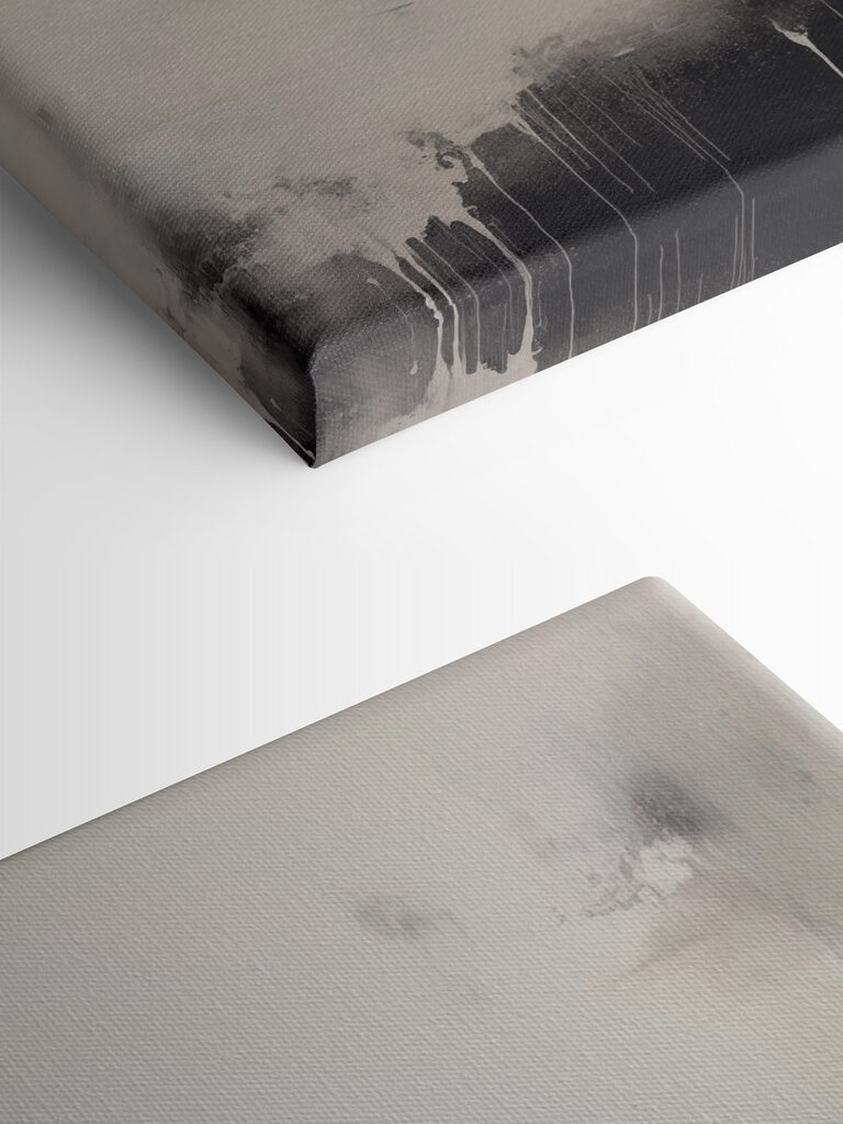 White and black painting