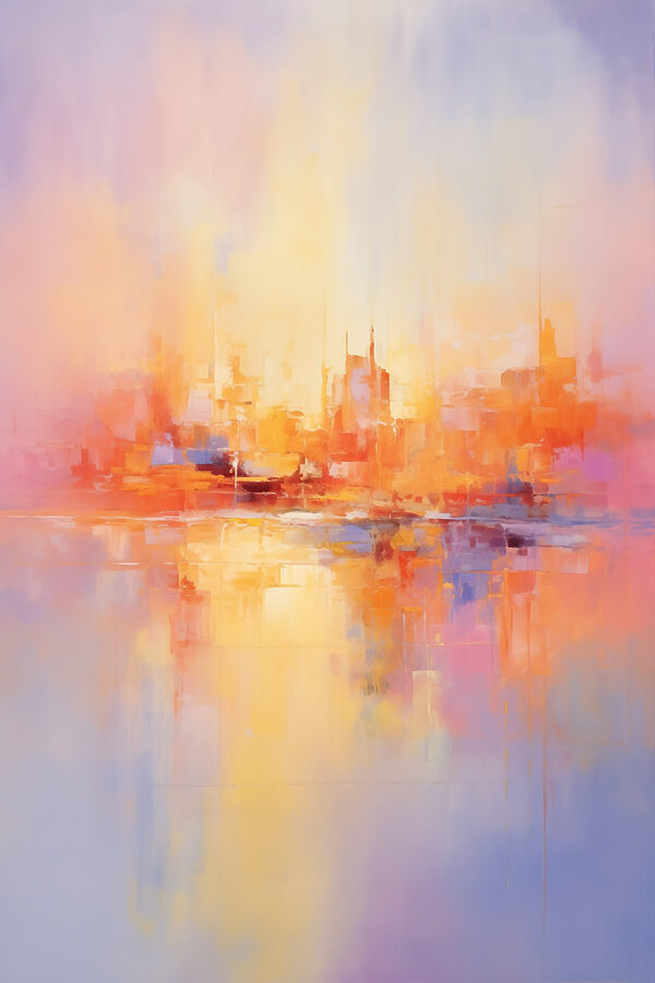 Painting of a city Painting of a city