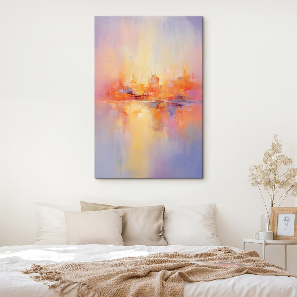 Painting of a city Painting of a city