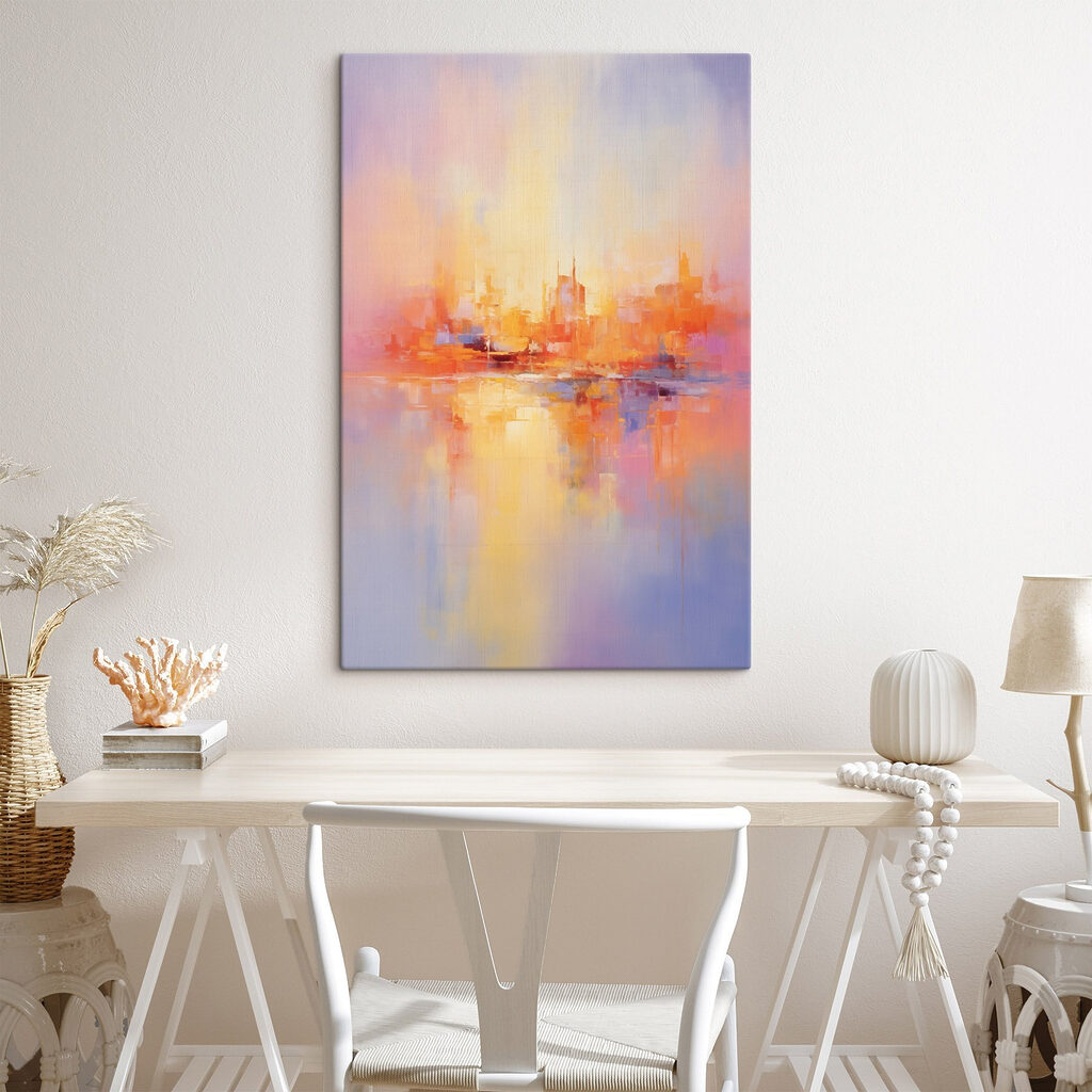 Painting of a city Painting of a city