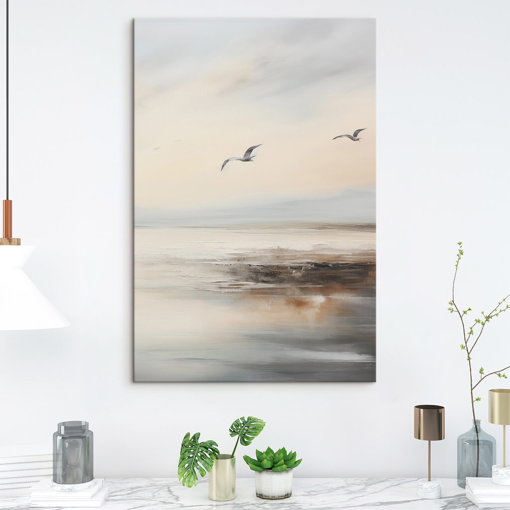 Birds flying over a body of water Birds flying over a body of water