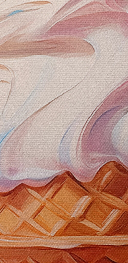 Painting of an ice cream cone