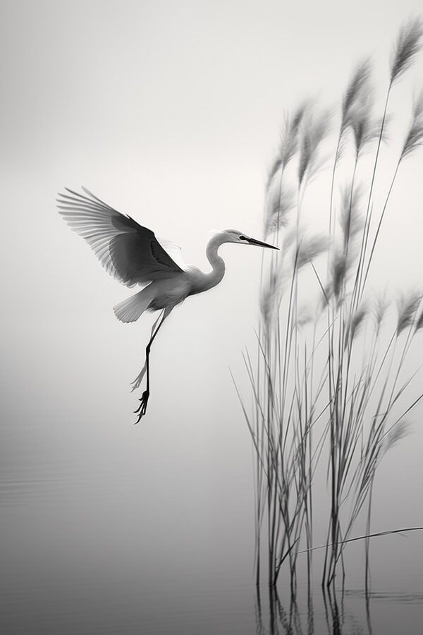 Bird flying over water Bird flying over water