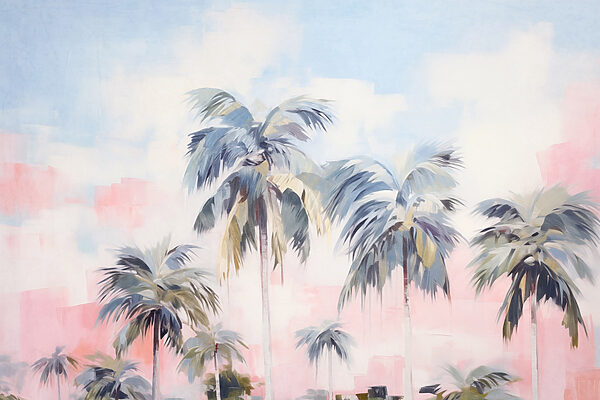Painting of palm trees Painting of palm trees