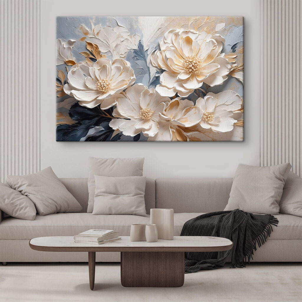Delicate flowers in soft hues