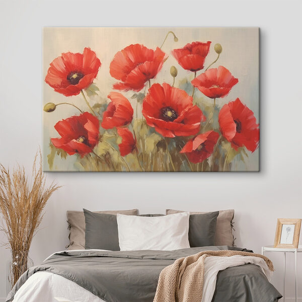 Painting of red flowers