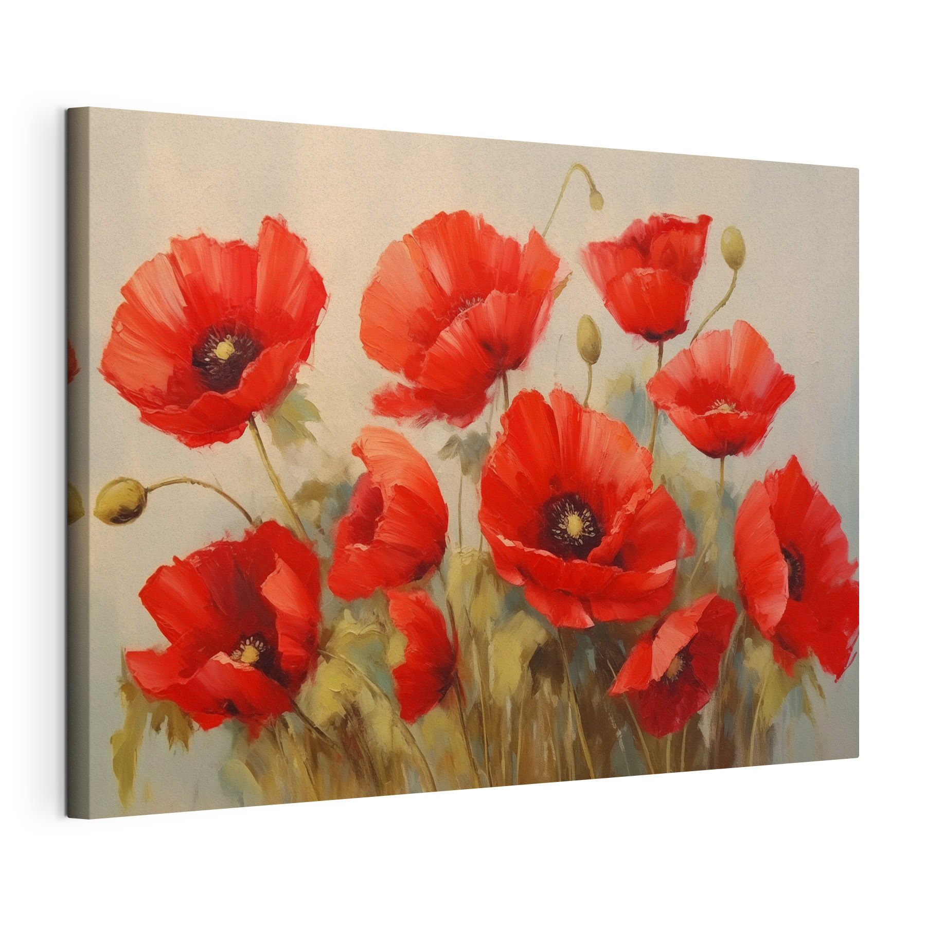 Painting of red flowers