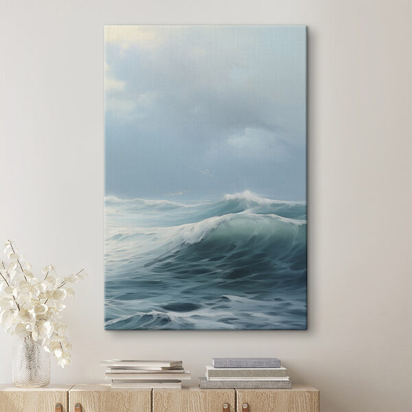 Waves in the ocean with clouds Waves in the ocean with clouds