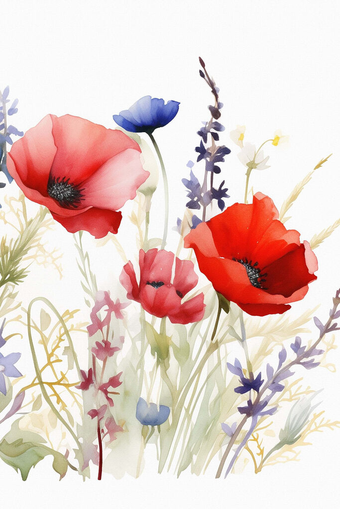 Watercolor painting of flowers Watercolor painting of flowers
