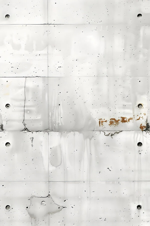 White wall with holes in it