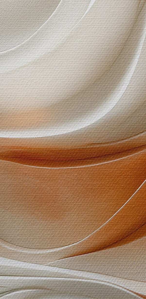 White and orange wavy surface