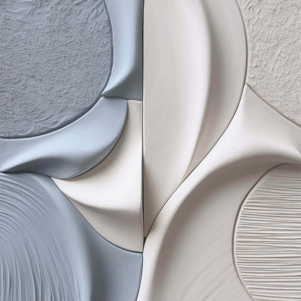 Abstract curves in soothing colors
