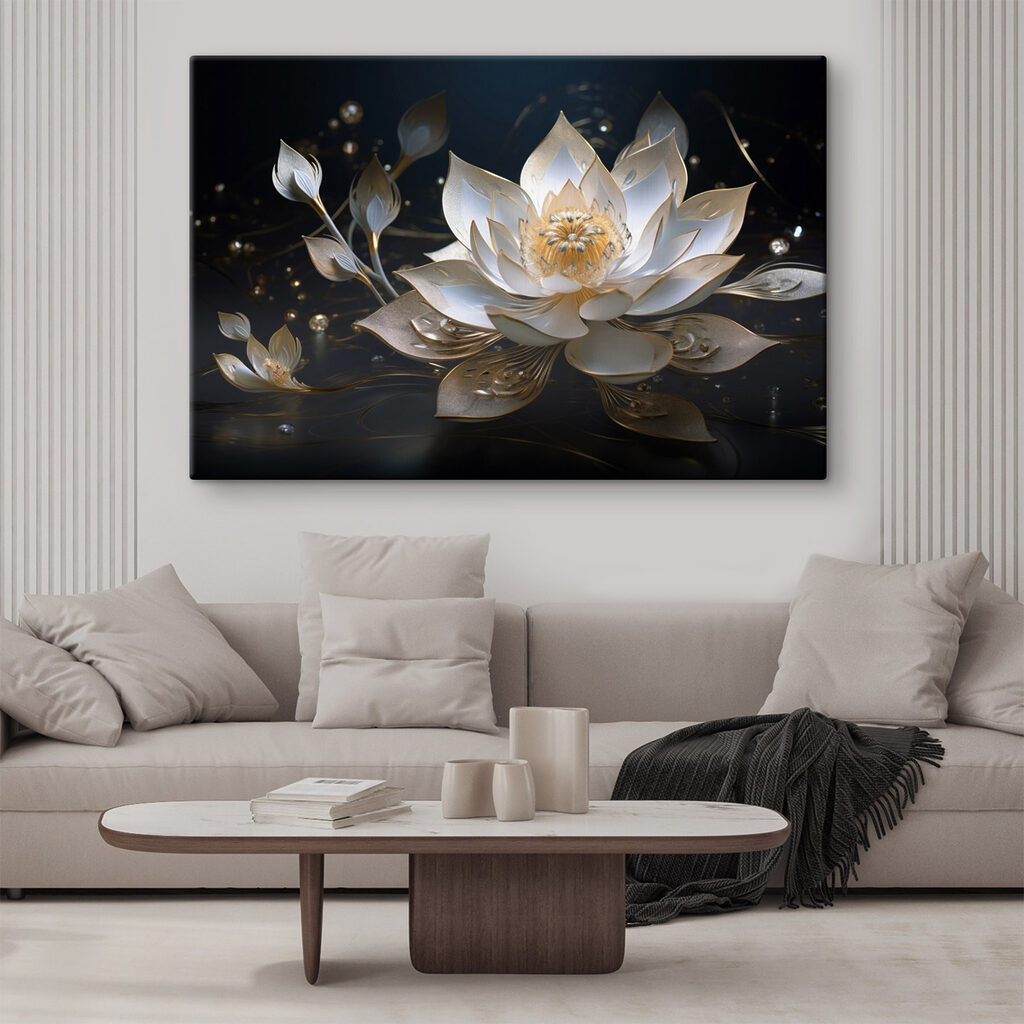 Elegant lotus blooms in soft light
