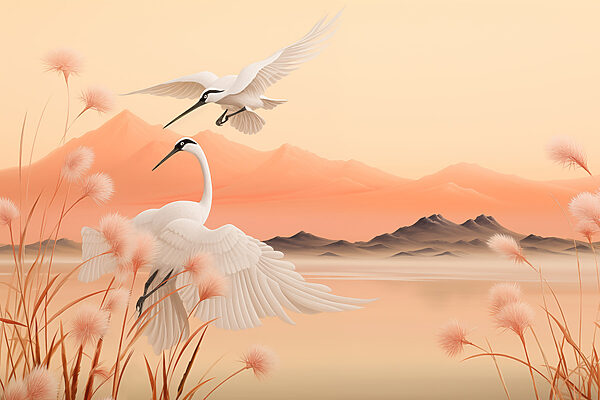Birds flying over water Birds flying over water