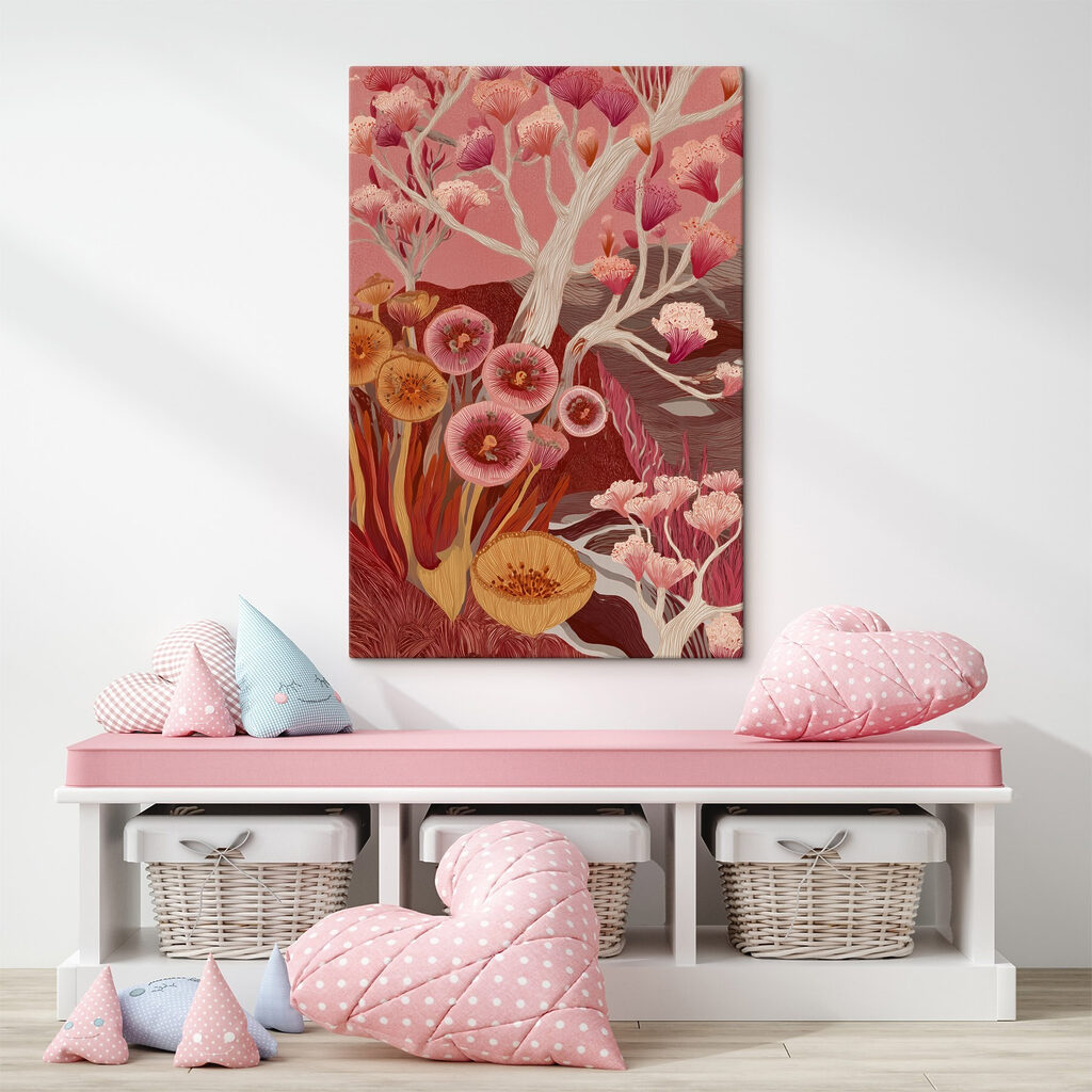 Painting of flowers and trees Painting of flowers and trees
