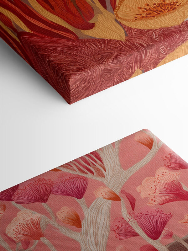 Painting of flowers and trees Painting of flowers and trees