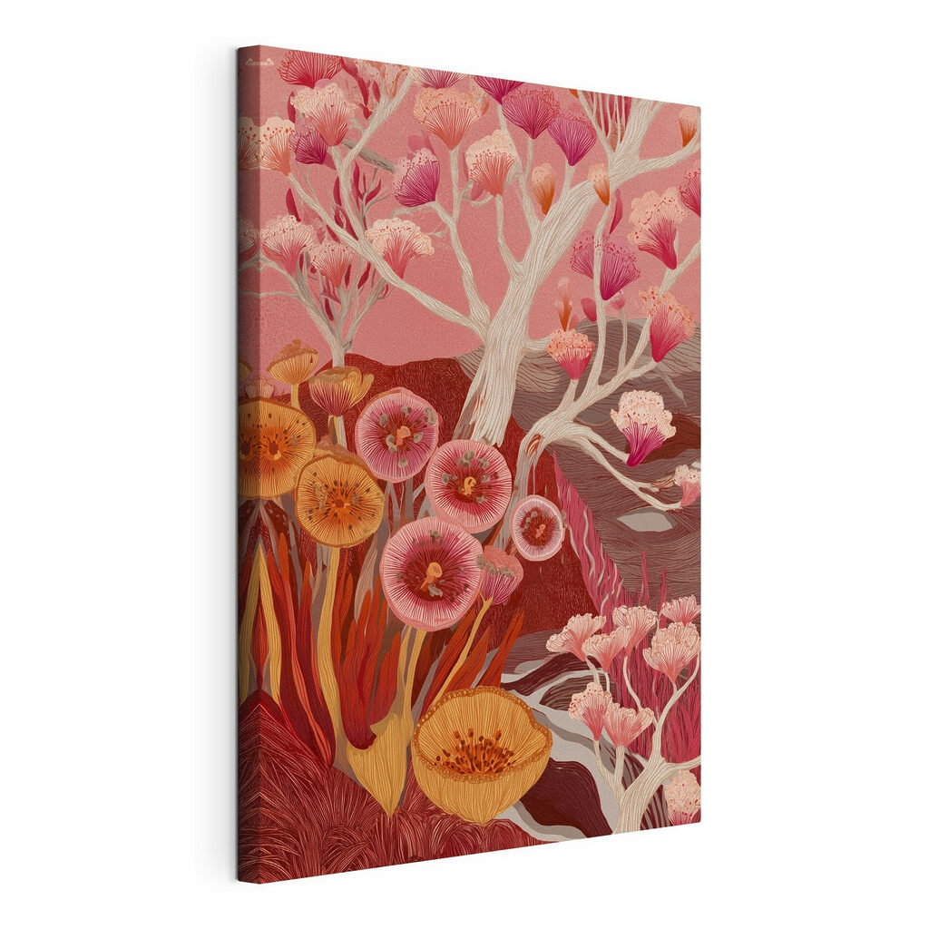 Painting of flowers and trees Painting of flowers and trees