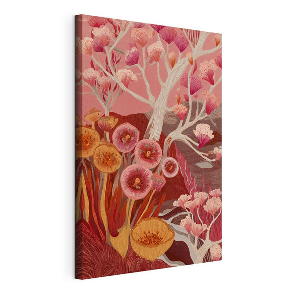 Tablouri Pictură cu flori și copaci (SKU: s44976) Tablouri Tablouri Pictură cu flori și copaci (SKU: s44976)