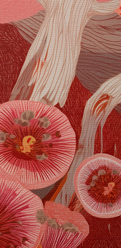 Painting of flowers and trees Painting of flowers and trees