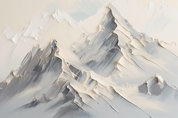 Painting of a mountain range