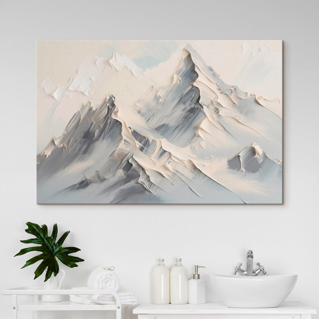 Painting of a mountain range