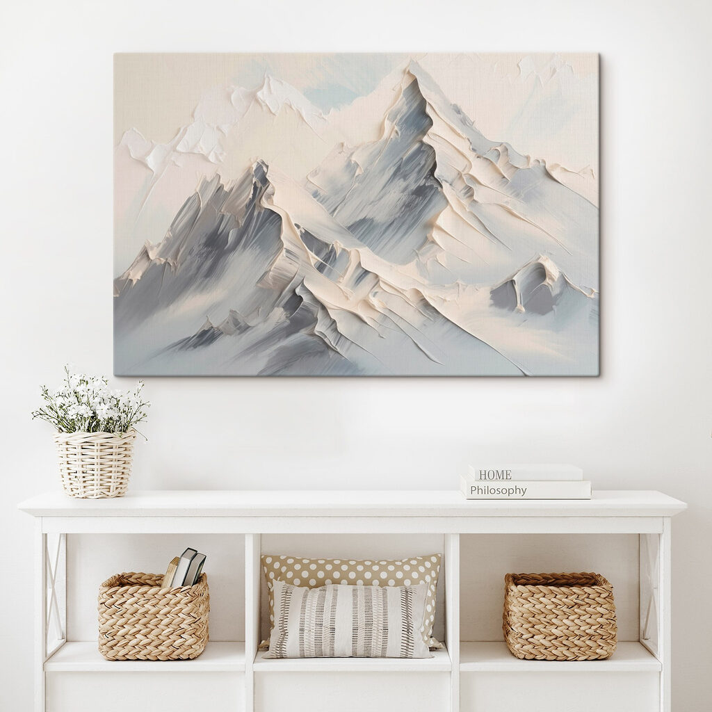 Painting of a mountain range