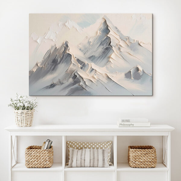 Painting of a mountain range