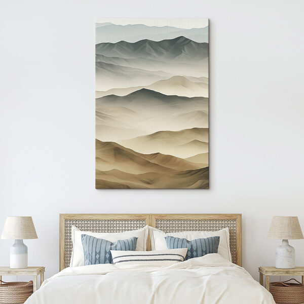 Landscape of mountains and fog Landscape of mountains and fog