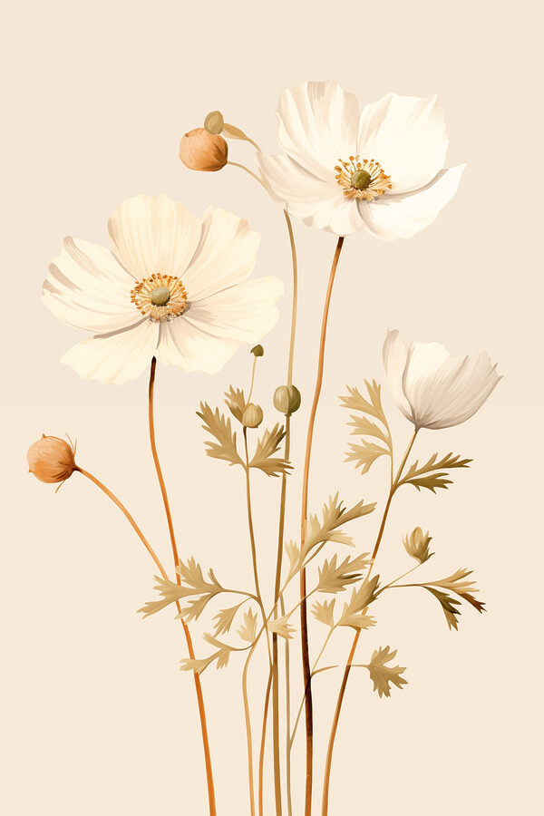 Delicate blooms in soft colors