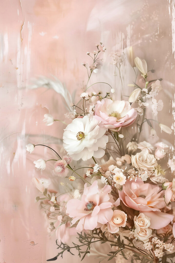 Delicate blooms on a soft backdrop