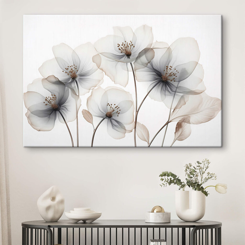 Group of flowers with brown stems Group of flowers with brown stems