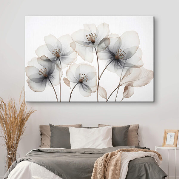 Group of flowers with brown stems Group of flowers with brown stems