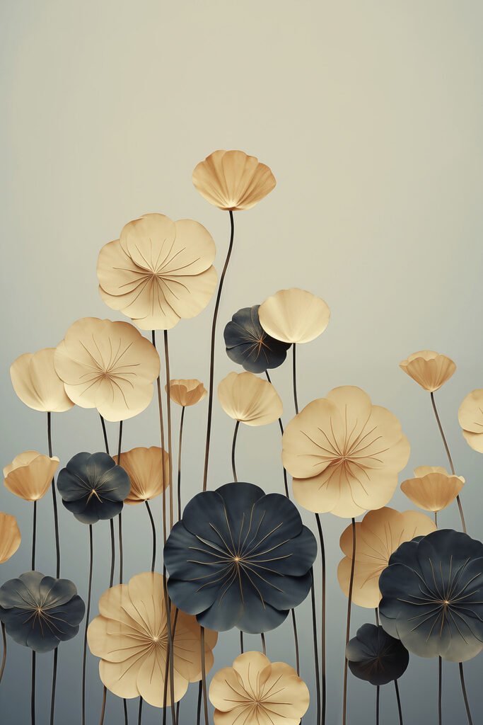 Delicate blooms in soft hues