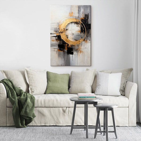 Tablouri Tablouri Design circular abstract în nuanțe de pământ (SKU: s45186)