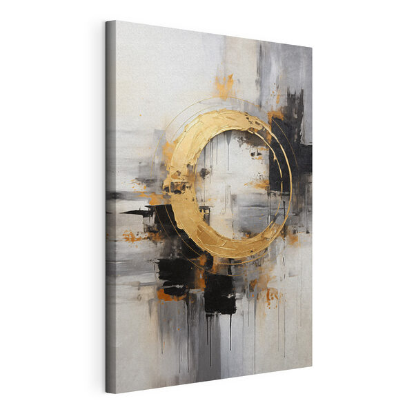 Abstract circular design in earthy tones