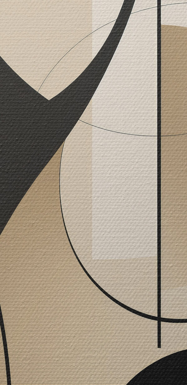 Black and tan art piece