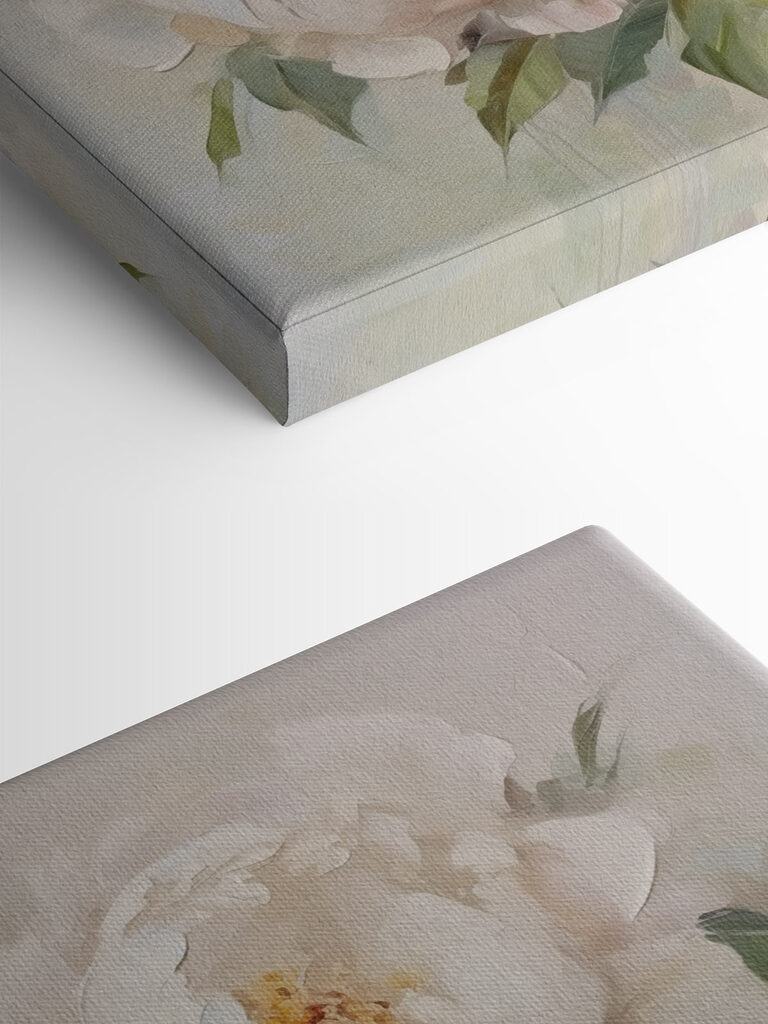 Painting of white flowers Painting of white flowers
