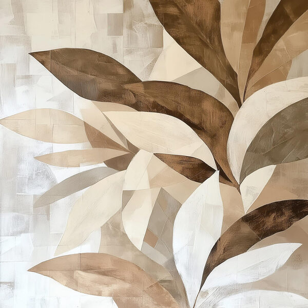 Painting of leaves on a wall Painting of leaves on a wall