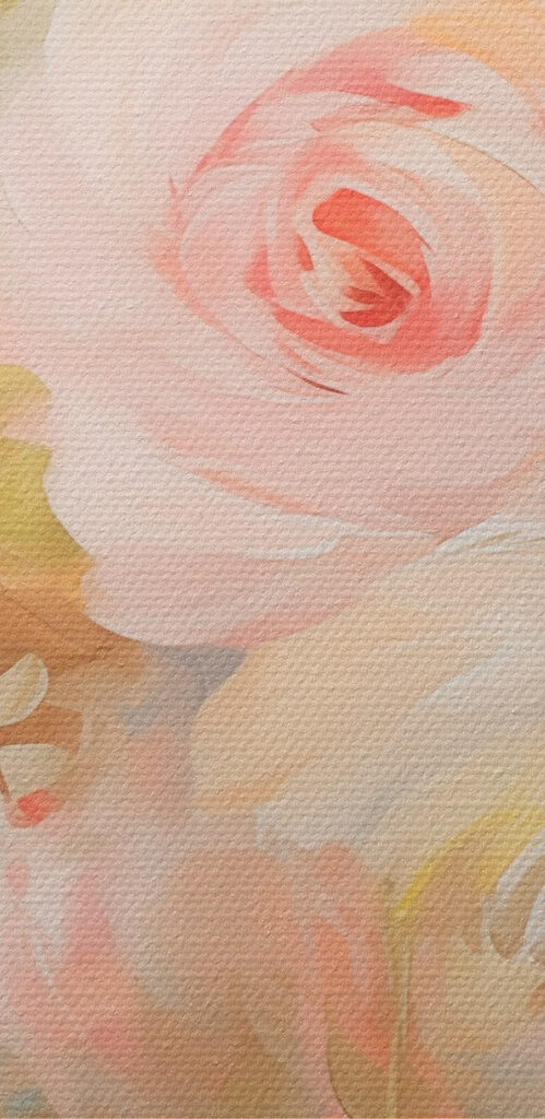 Painting of pink roses Painting of pink roses